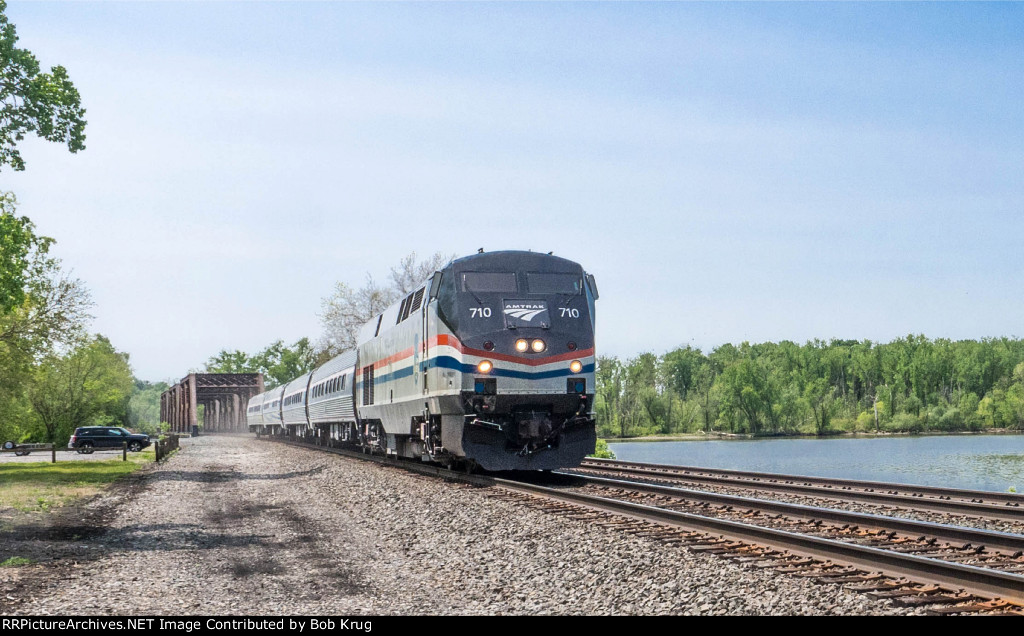 AMTK 710 leads the northbound Adirondack